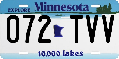 MN license plate 072TVV