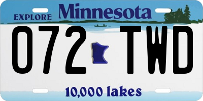 MN license plate 072TWD