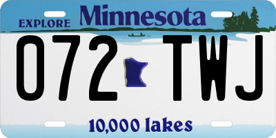 MN license plate 072TWJ