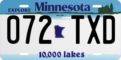 MN license plate 072TXD