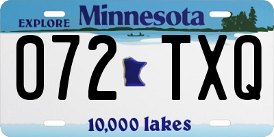 MN license plate 072TXQ