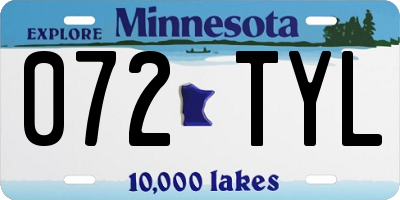 MN license plate 072TYL
