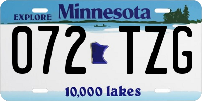MN license plate 072TZG