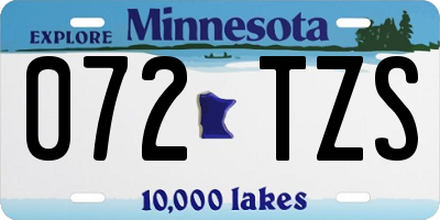 MN license plate 072TZS