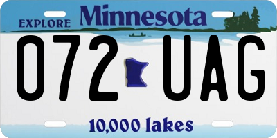 MN license plate 072UAG