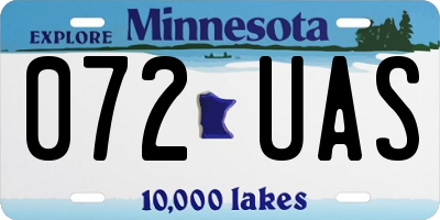 MN license plate 072UAS