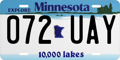 MN license plate 072UAY