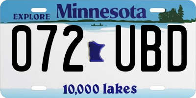 MN license plate 072UBD
