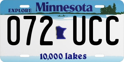 MN license plate 072UCC