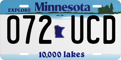 MN license plate 072UCD