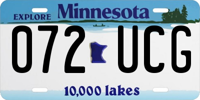 MN license plate 072UCG