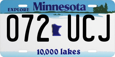 MN license plate 072UCJ