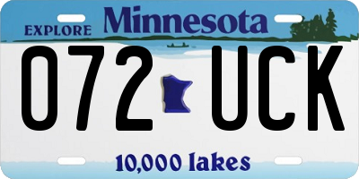 MN license plate 072UCK