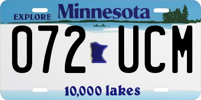 MN license plate 072UCM