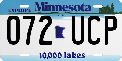 MN license plate 072UCP