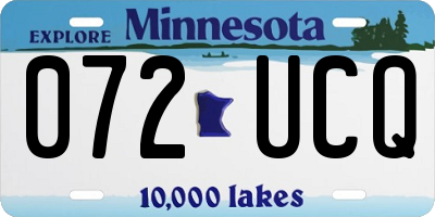 MN license plate 072UCQ