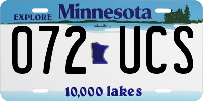 MN license plate 072UCS