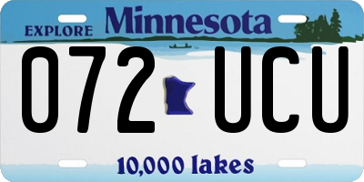 MN license plate 072UCU