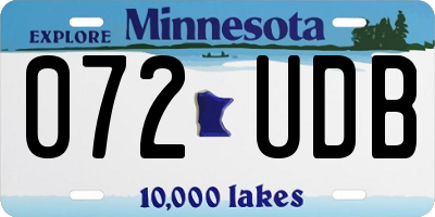 MN license plate 072UDB