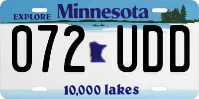 MN license plate 072UDD