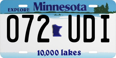 MN license plate 072UDI