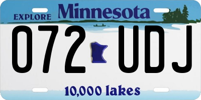 MN license plate 072UDJ