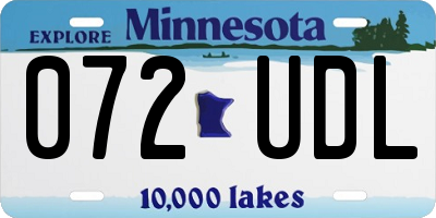 MN license plate 072UDL