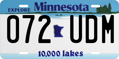 MN license plate 072UDM