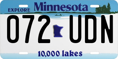 MN license plate 072UDN
