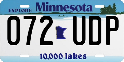 MN license plate 072UDP