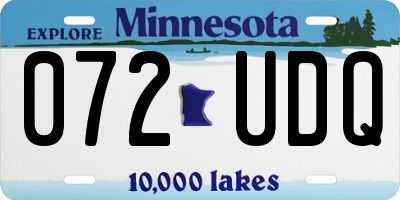 MN license plate 072UDQ