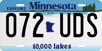 MN license plate 072UDS