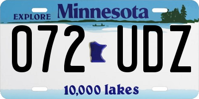 MN license plate 072UDZ