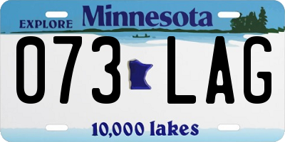 MN license plate 073LAG