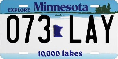 MN license plate 073LAY
