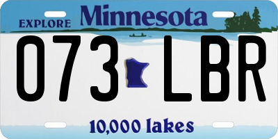 MN license plate 073LBR