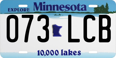 MN license plate 073LCB