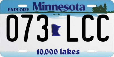 MN license plate 073LCC