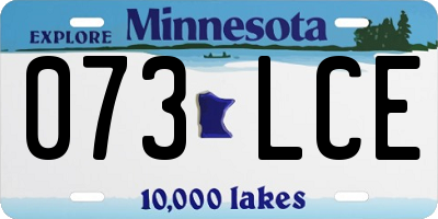 MN license plate 073LCE