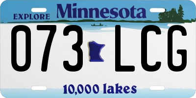 MN license plate 073LCG