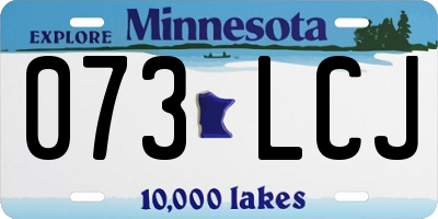 MN license plate 073LCJ