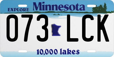 MN license plate 073LCK