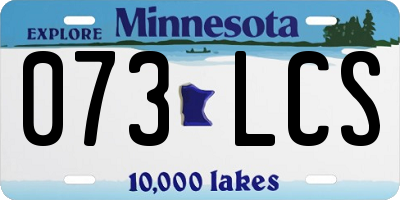 MN license plate 073LCS
