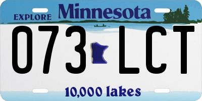 MN license plate 073LCT
