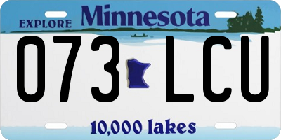 MN license plate 073LCU