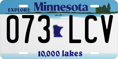 MN license plate 073LCV