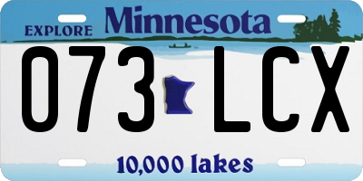 MN license plate 073LCX