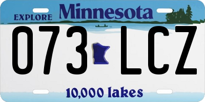 MN license plate 073LCZ