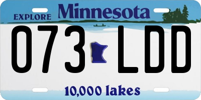 MN license plate 073LDD