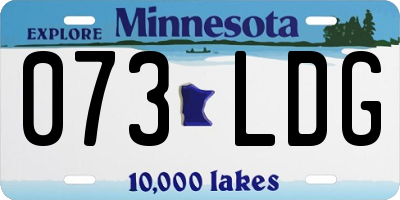 MN license plate 073LDG